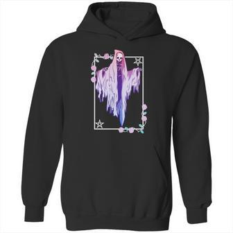 Ghost And Roses Wiccan Kawaii Pastel Goth Occult Emo Alternative Classic Hoodie | Favorety DE