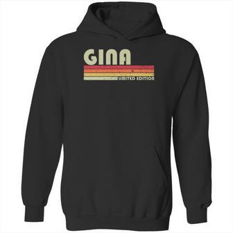 Gina Gift Name Personalized Retro Vintage 80S 90S Birthday Hoodie | Favorety UK