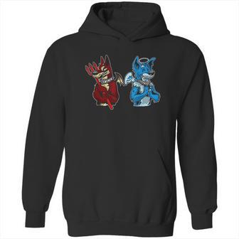 Good Vs Evil Doberman Pinscher Wolf Dog Furry Hoodie | Favorety CA