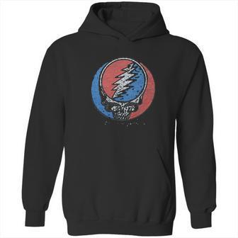 Grateful Dead Mens Distress Your Face Over Dyed Hoodie | Favorety UK