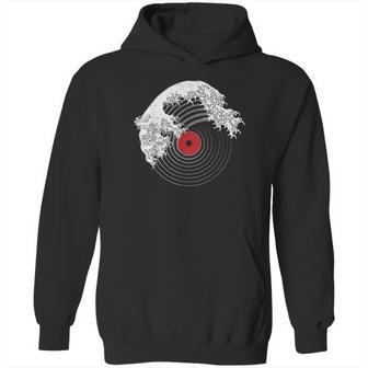 Great Wave Of Music Dj Vinyl Record Turntable Kanagawa Hoodie | Favorety UK