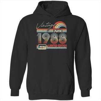 Happy 33Rd Birthday Vintage June 1988 33 Years Old Hoodie | Favorety