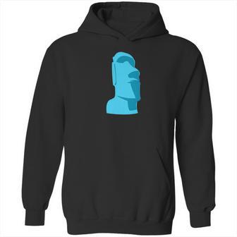 Hawaiian Luau Blue Moai Easter Island Tiki Hoodie | Favorety CA