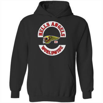 Hells Angels Worldwide T Shirt Long Sleeve Hoodie Sweatshirt Hoodie | Favorety