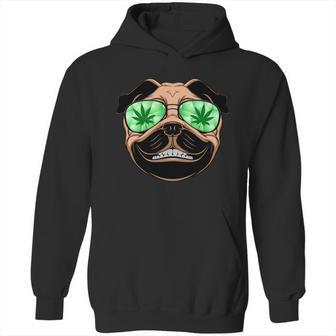 High Off Weed Smiling Pug Hoodie | Favorety UK