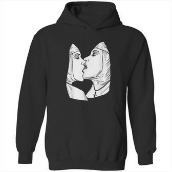 Hot Lesbian Kiss Nun Bondage Satanic Bdsm Hoodie | Favorety UK