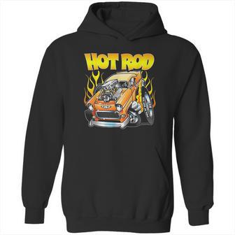 Hot Rod 55 Gasser Blown Jacked Up Flames Car Hoodie | Favorety DE