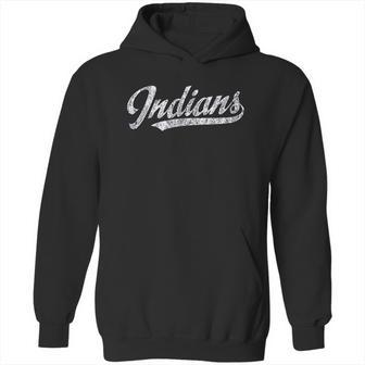 Indians Mascot Vintage Sports Name Design Hoodie | Favorety CA