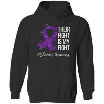 Their Fight Is My Fight Purple Ribbon Alzheimer Hoodie | Favorety CA