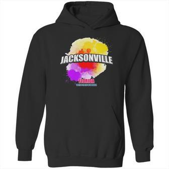 Jacksonville Colorful Retro Logo Hoodie | Favorety CA