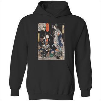 Japanese Retro Art Ninja Saving The Maiden Samurai Warrior Hoodie | Favorety