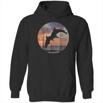 Jumping Sunset Dolphins Hoodie | Favorety