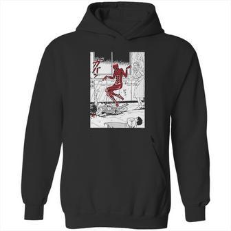 Junji Ito Popping Out Of Skin Black White Red Hoodie | Favorety UK