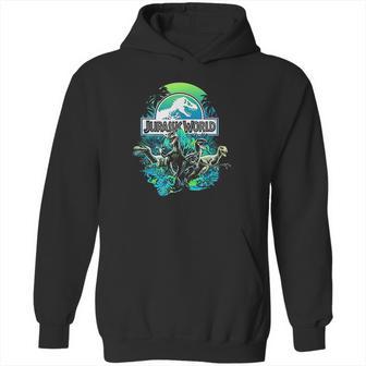 Jurassic World Blue Green Jungle Velociraptor Attack Hoodie | Favorety AU