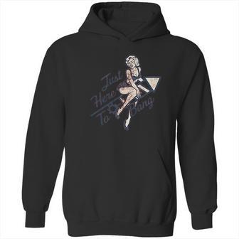 Just Here To Bang Funny Pin Up Model Usa Graphic Hoodie | Favorety