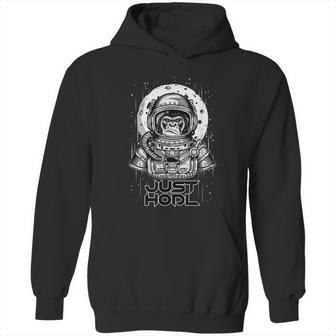 Just Hodl Funny Bitcoin Btc Crypto Ape To The Moon Graphic Design Printed Casual Daily Basic Hoodie | Favorety DE