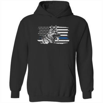 K9 Unit German Shepherd Dog Thin Blue Line Patriotic Police Graphic Design Printed Casual Daily Basic Hoodie | Favorety AU