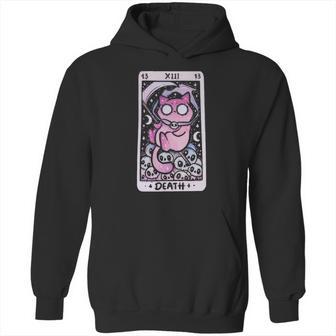 Kawaii Pastel Goth Art The Death Tarot Cute Cat Creepy Art Hoodie | Favorety AU