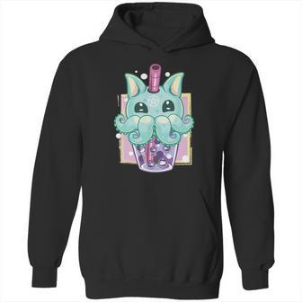 Kawaii Pastel Goth Creepy Creature Boba Bubble Tea Vaporwave Hoodie | Favorety CA