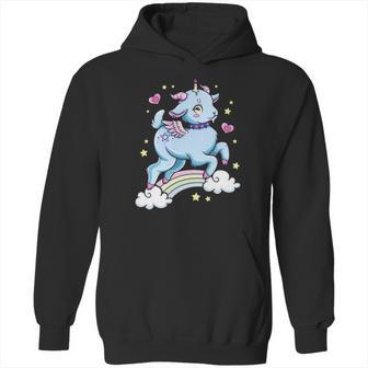 Kawaii Pastel Goth Cute Creepy Baphomet Satanist Goat Hoodie | Favorety