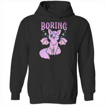 Kawaii Pastel Goth Cute Creepy Bat Cat Anime Theme Hoodie | Favorety UK