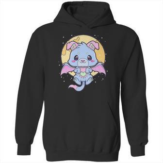 Kawaii Pastel Goth Cute Creepy Bat Dog Hoodie | Favorety UK