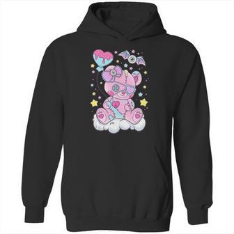 Kawaii Pastel Goth Cute Creepy Bear Hoodie | Favorety UK