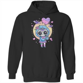 Kawaii Pastel Goth Cute Creepy Sugar Skull Anime Hoodie | Favorety CA