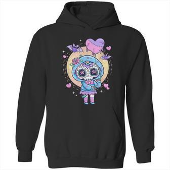 Kawaii Pastel Goth Cute Creepy Sugar Skull Day Of The Death Hoodie | Favorety DE