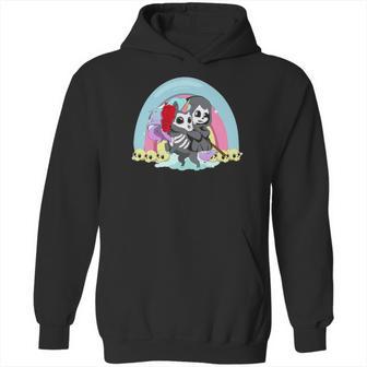 Kawaii Pastel Goth Unicorn And Grim Reaper Creepy Unicorn Hoodie | Favorety DE