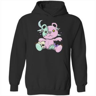 Kawaii Pastel Goth Witchy Bear And Skull Cute Creepy Bear Hoodie | Favorety