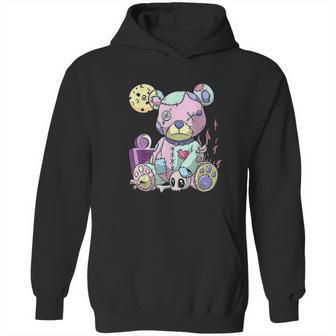 Kawaii Pink Pastel Goth Cute Creepy Teddy Bear Hoodie | Favorety AU