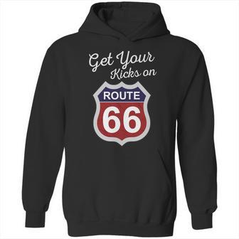 Get Your Kicks Route 66 Distressed &S Hoodie | Favorety DE