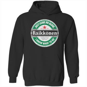 Kimi Raikkonen Leave Me Alone Circular Logo I Know What I Am Doing Hoodie | Favorety