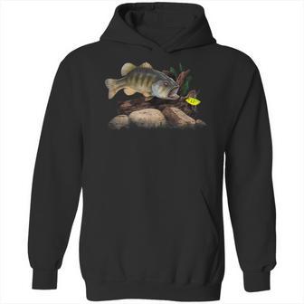 Largemouth Bass Chasing A Vertical Fishing Lure Hoodie | Favorety UK