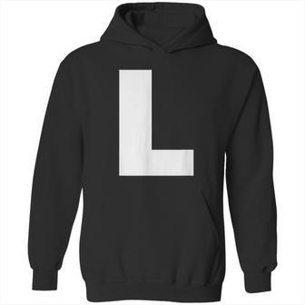 Letter L Capital Alphabet Bold Style Hoodie | Favorety CA