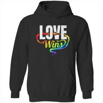 Lgbtq Love Wins Logo For Pride Month Funny Gift Hoodie | Favorety