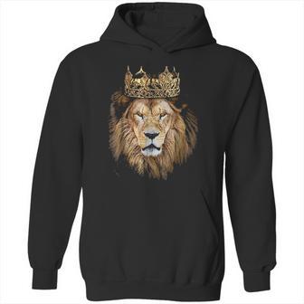 Lion Head Golden Crown Art Canvas King Hoodie | Favorety CA