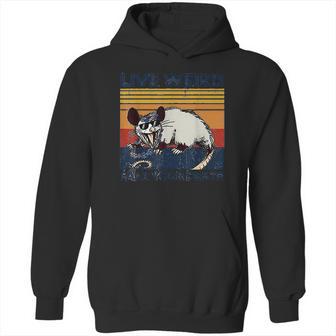 Live Weird Fake Your Death Opossum Ugly Cats Retro Vintage Hoodie | Favorety CA