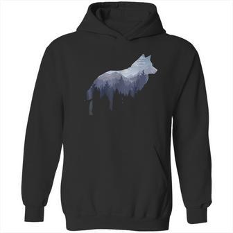 Lone Wolf Survives The Mountain Silhouette Art Hoodie | Favorety AU