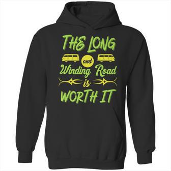 The Long And Winding Road Is Worth It Camping Van Hoodie | Favorety