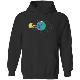 Love Earth And Moon Happy Stars Planets Space Orbit Hoodie | Favorety UK