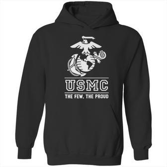 Lucky Ride Marines Usmc The Few The Proud White Emblem F And B Hoodie | Favorety DE