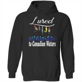 Lured To Canadian Waters Fishing Fisherman Hoodie | Favorety