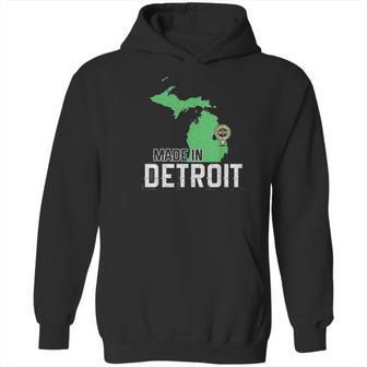 Made In Detroit Michigan State Map Motor City Area 313 Gift Hoodie | Favorety AU