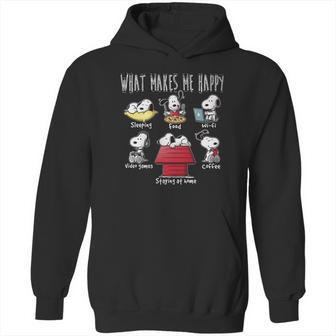 What Makes Snoopy Happy Hoodie | Favorety AU