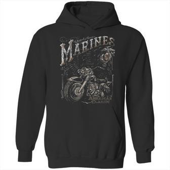 Marine Corps Usmc Marine Biker American Clasic Hoodie | Favorety