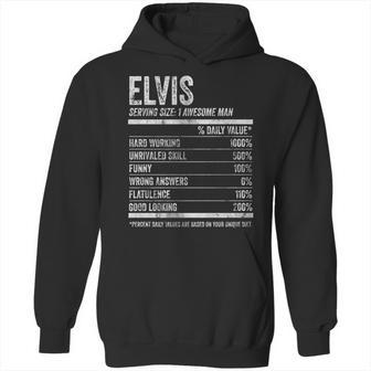 Mens Elvis Nutrition Personalized Name Funny Name Facts Hoodie | Favorety AU