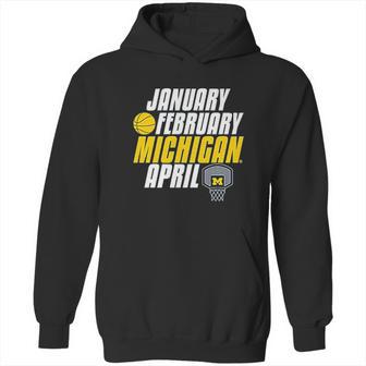 Michigan Wolverines Month Of Michigan Basketball Hoodie | Favorety