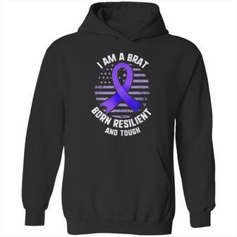 Military Child I Am A Brat Born Resilient And Tough Ribbon Hoodie | Favorety UK